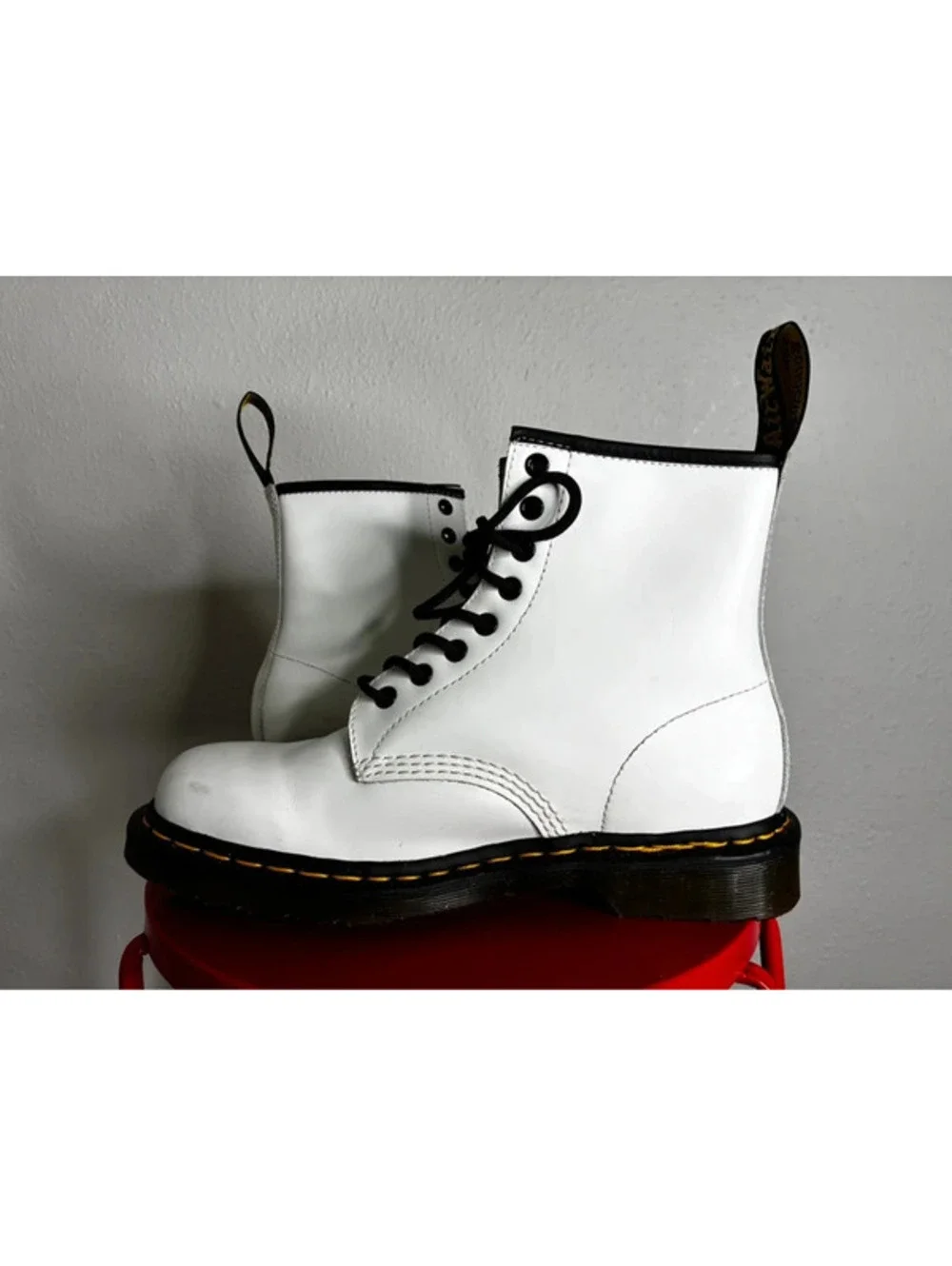 Dr. Martens “Air Wair” 1460 Men’s Smooth Leather White Boots